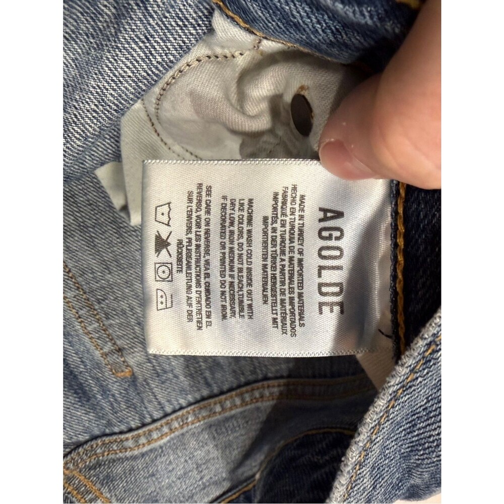 Agolde Riley High Rise Straight Crop In Frequency Size 30 - Picture 6 of 14